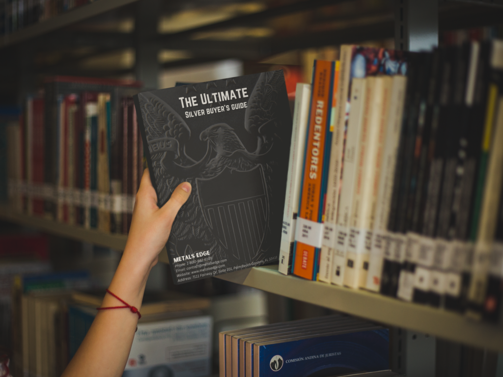 The Ultimate Silver Buyer's Guide on a bookshelf